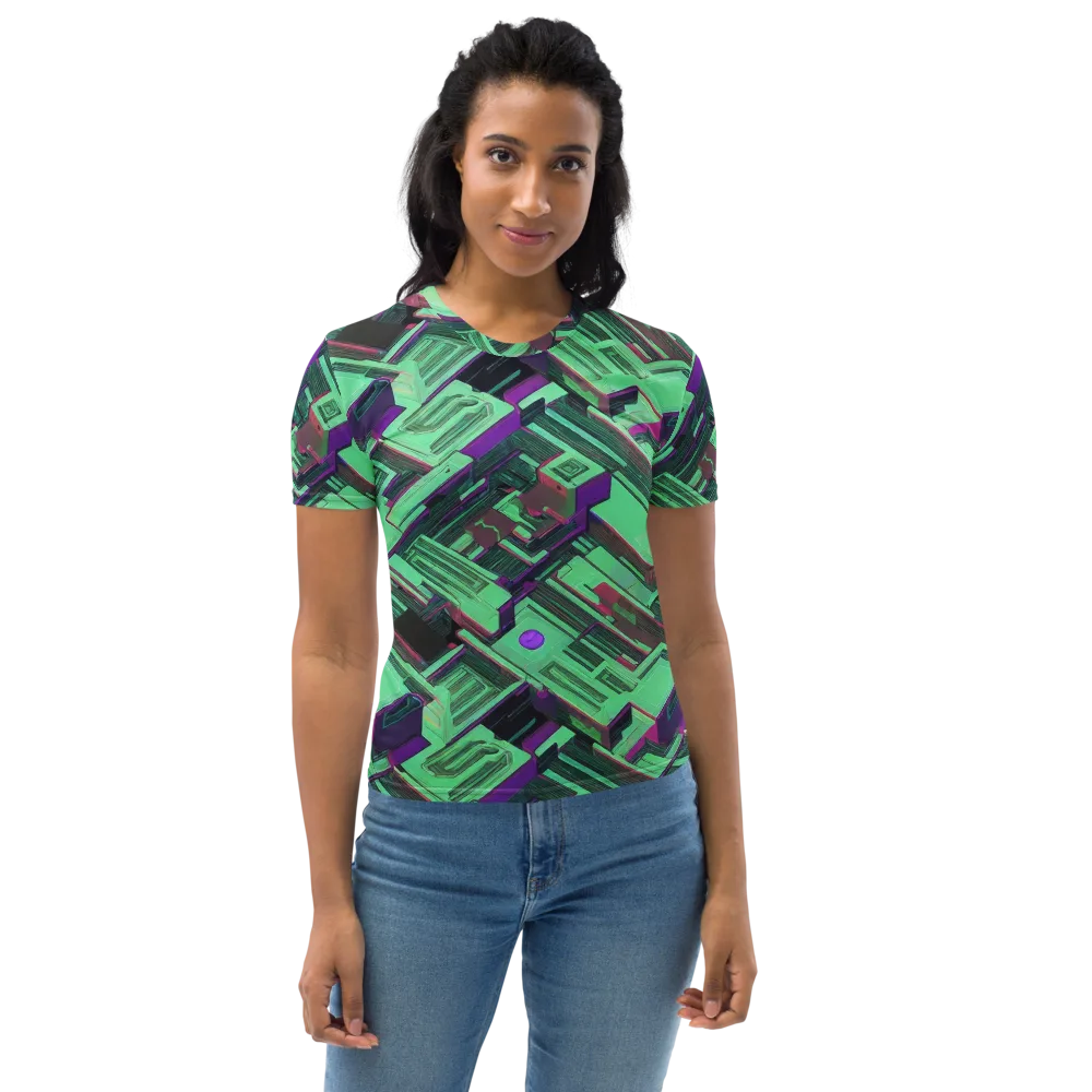 Prismatic Press on Women's Crew Neck T-Shirt — Front