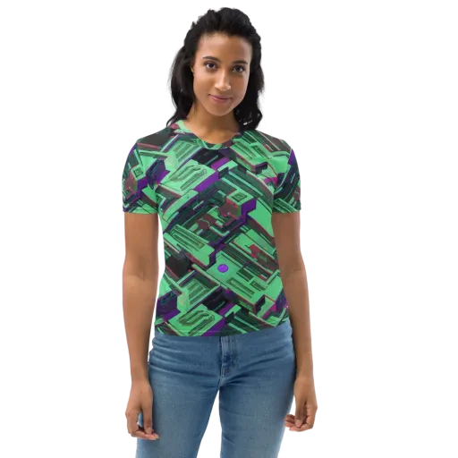 Prismatic Press on a Women's Crew Neck T-Shirt