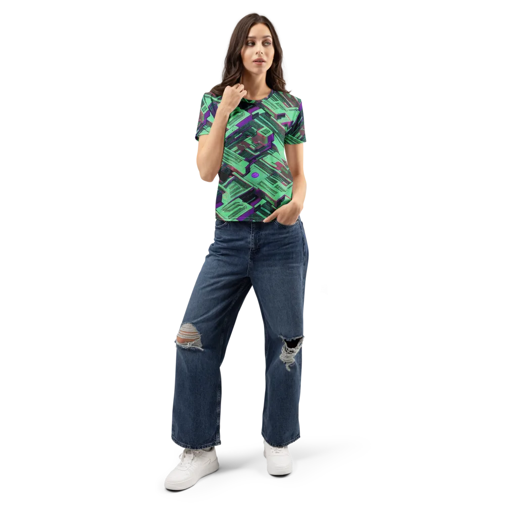 Prismatic Press on Women's Crew Neck T-Shirt — Front