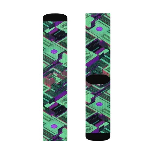 Prismatic Press on a Socks
