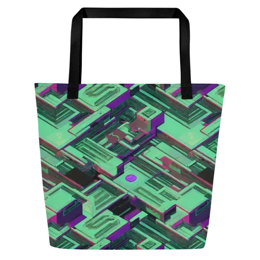 Prismatic Press on a Large Tote Bag W/ Pocket
