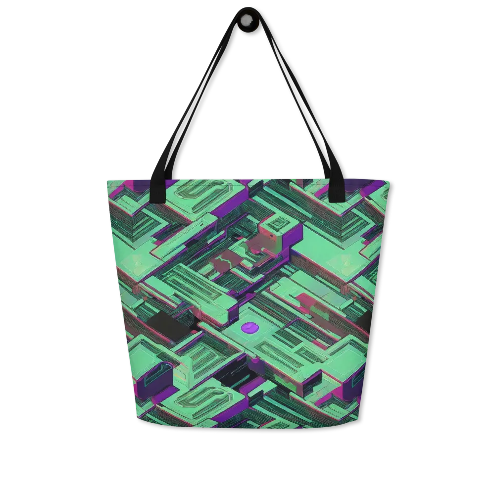 Prismatic Press on Large Tote Bag W/ Pocket — Front