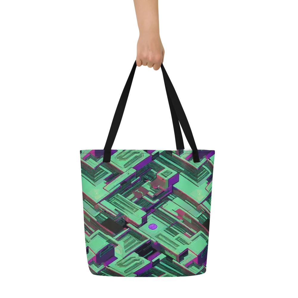 Prismatic Press on Large Tote Bag W/ Pocket — Front