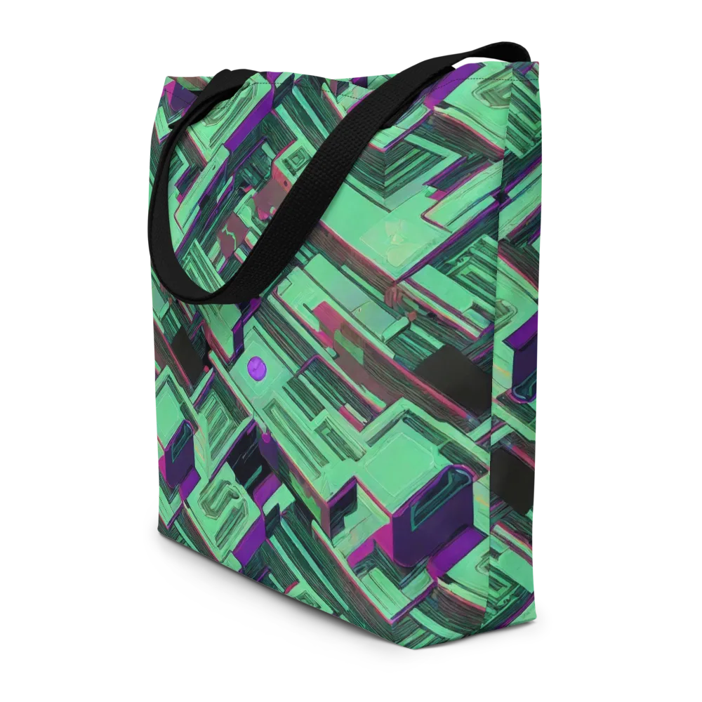 Prismatic Press on Large Tote Bag W/ Pocket — Front