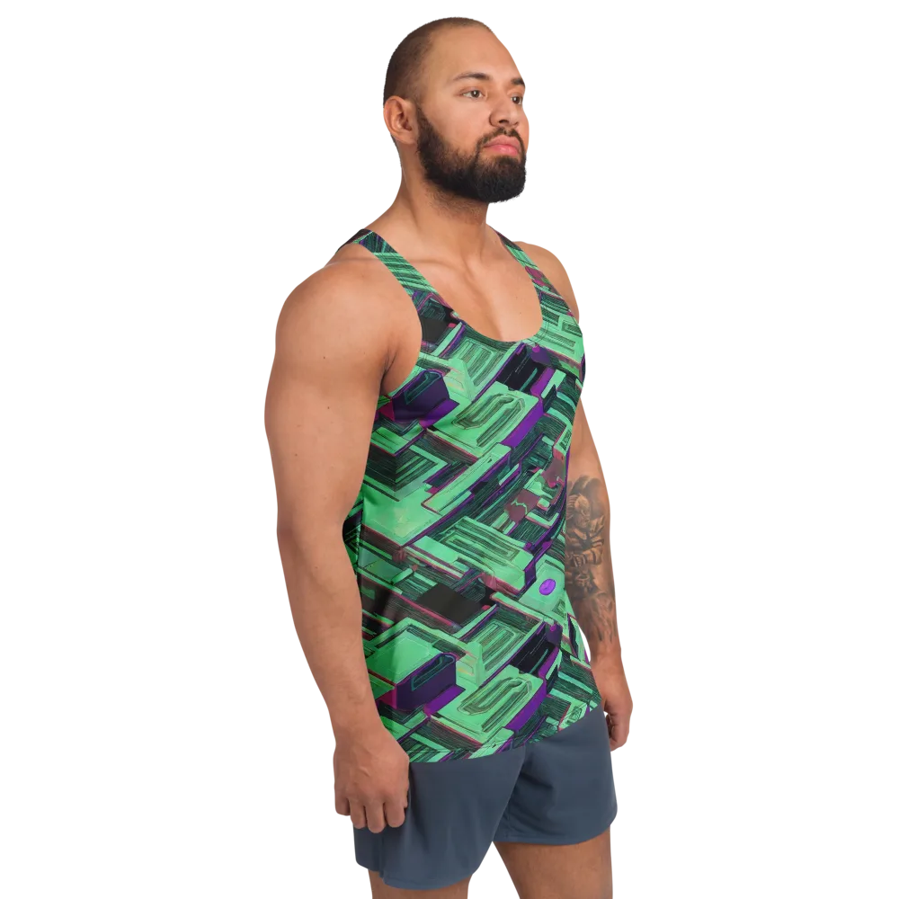 Prismatic Press on Men's Tank Top — Right Front