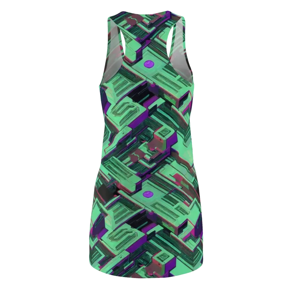 Prismatic Press on Racerback Dress — Back