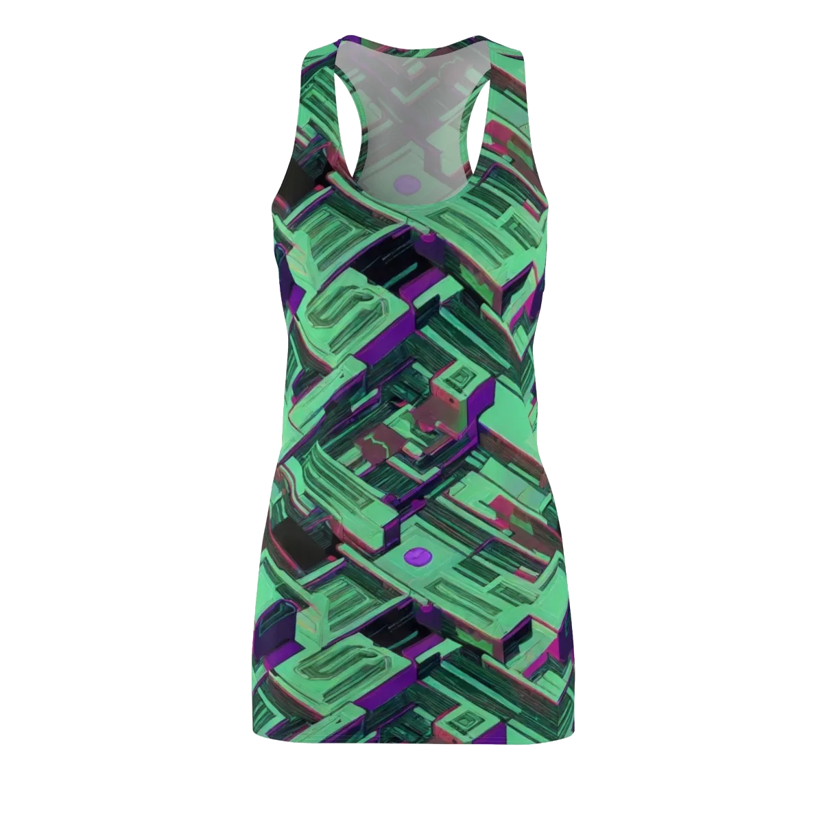 Prismatic Press on Racerback Dress — Front