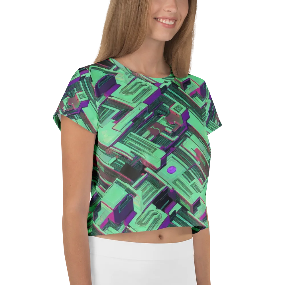 Prismatic Press on Crop Tee — Right