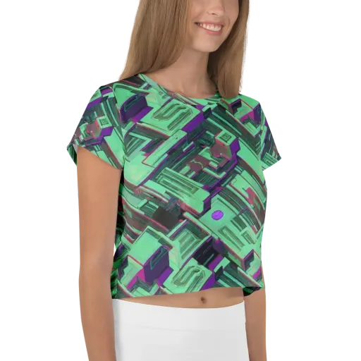 Prismatic Press on a Crop Tee