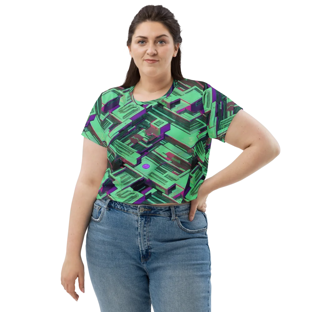 Prismatic Press on Crop Tee — Front