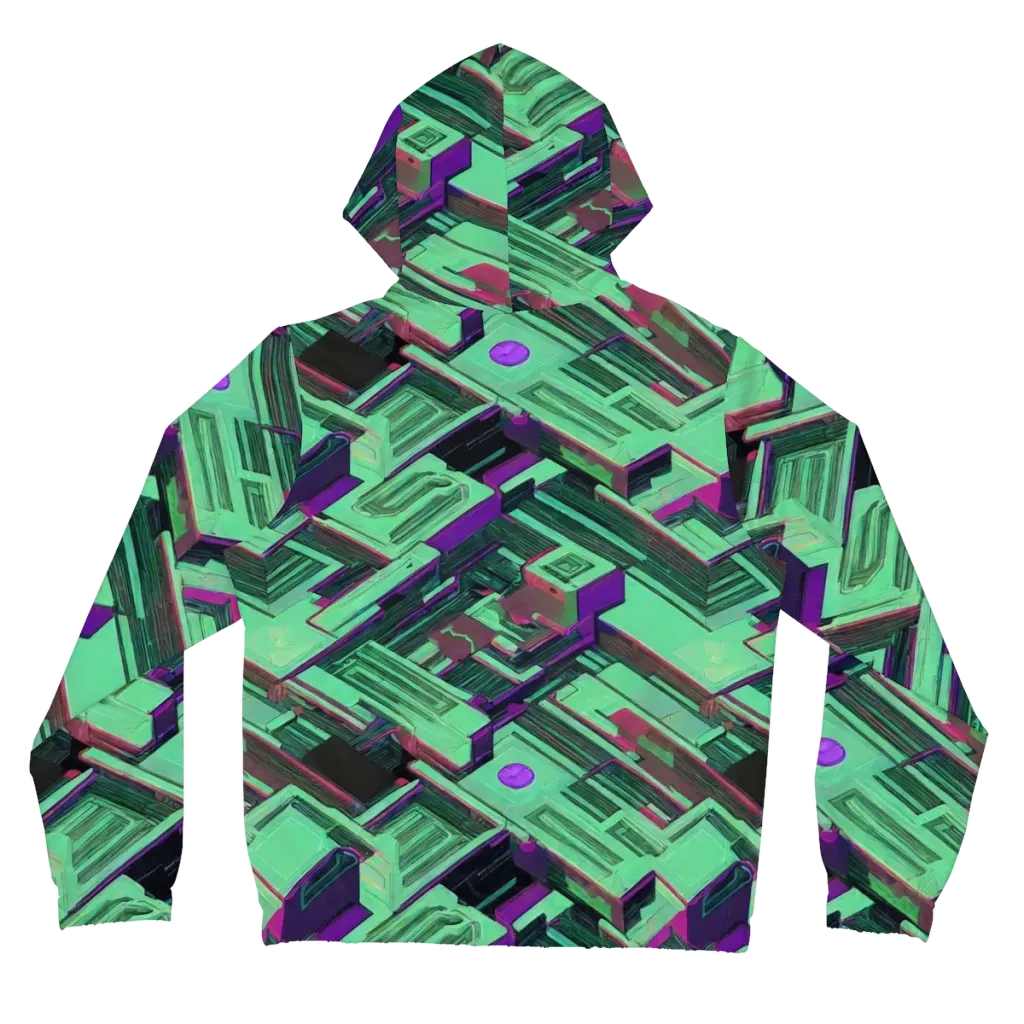 Prismatic Press on Women's Full-Zip Hoodie — Back