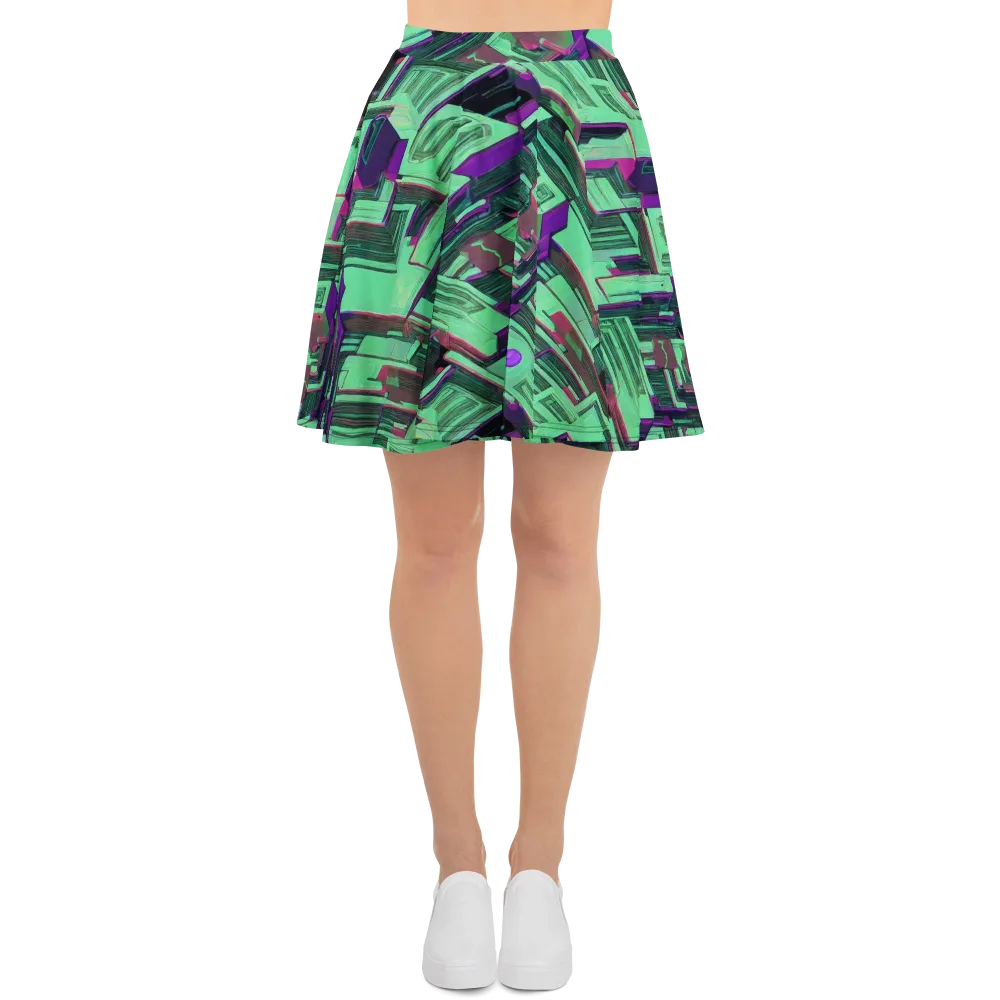 Prismatic Press on Skater Skirt — Front