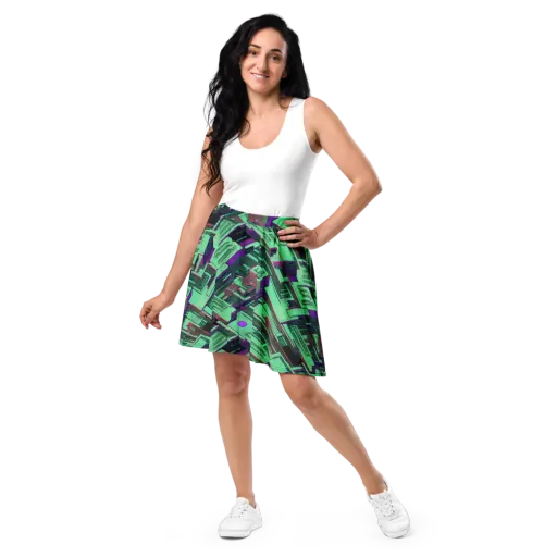 Prismatic Press on a Skater Skirt