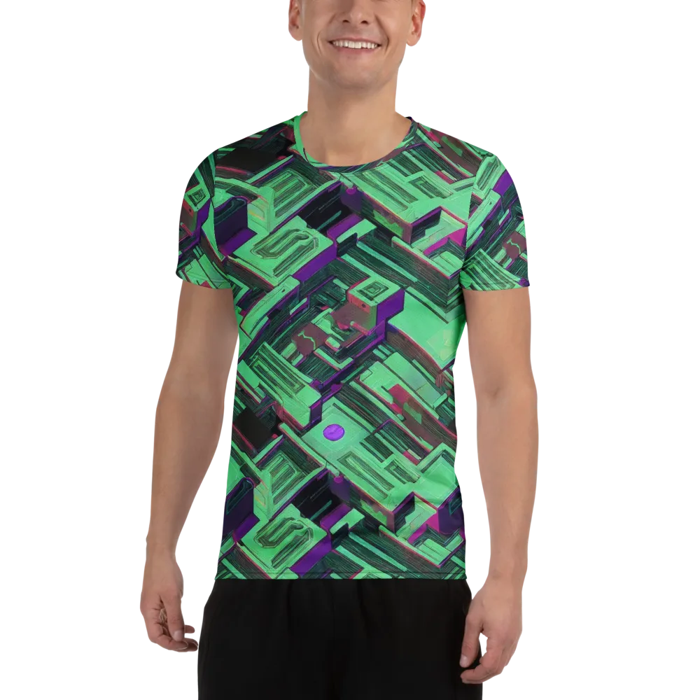 Prismatic Press on Men's Athletic T-Shirt — Front