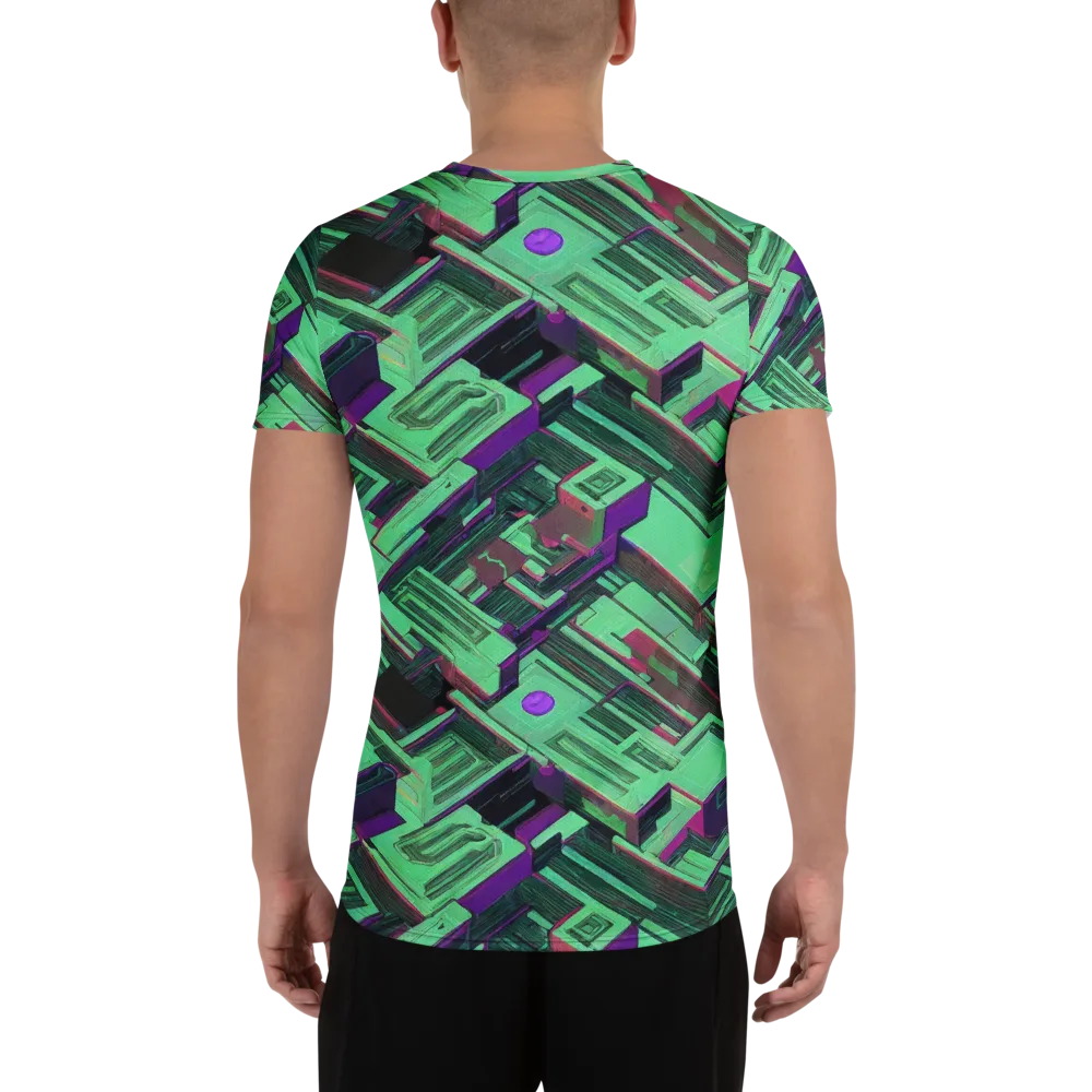 Prismatic Press on Men's Athletic T-Shirt — Back