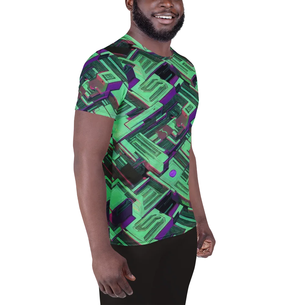Prismatic Press on Men's Athletic T-Shirt — Right