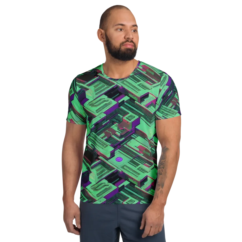 Prismatic Press on Men's Athletic T-Shirt — Front