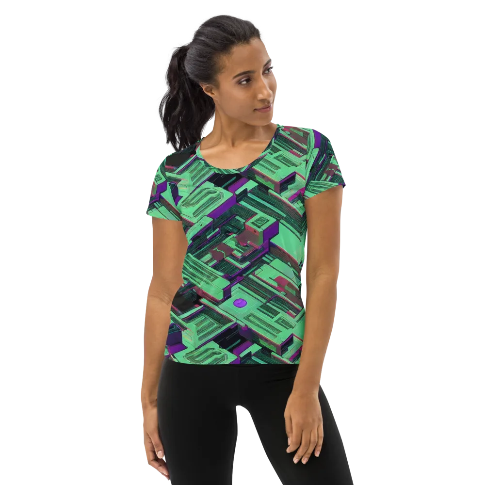 Prismatic Press on Women's Athletic T-Shirt — Front