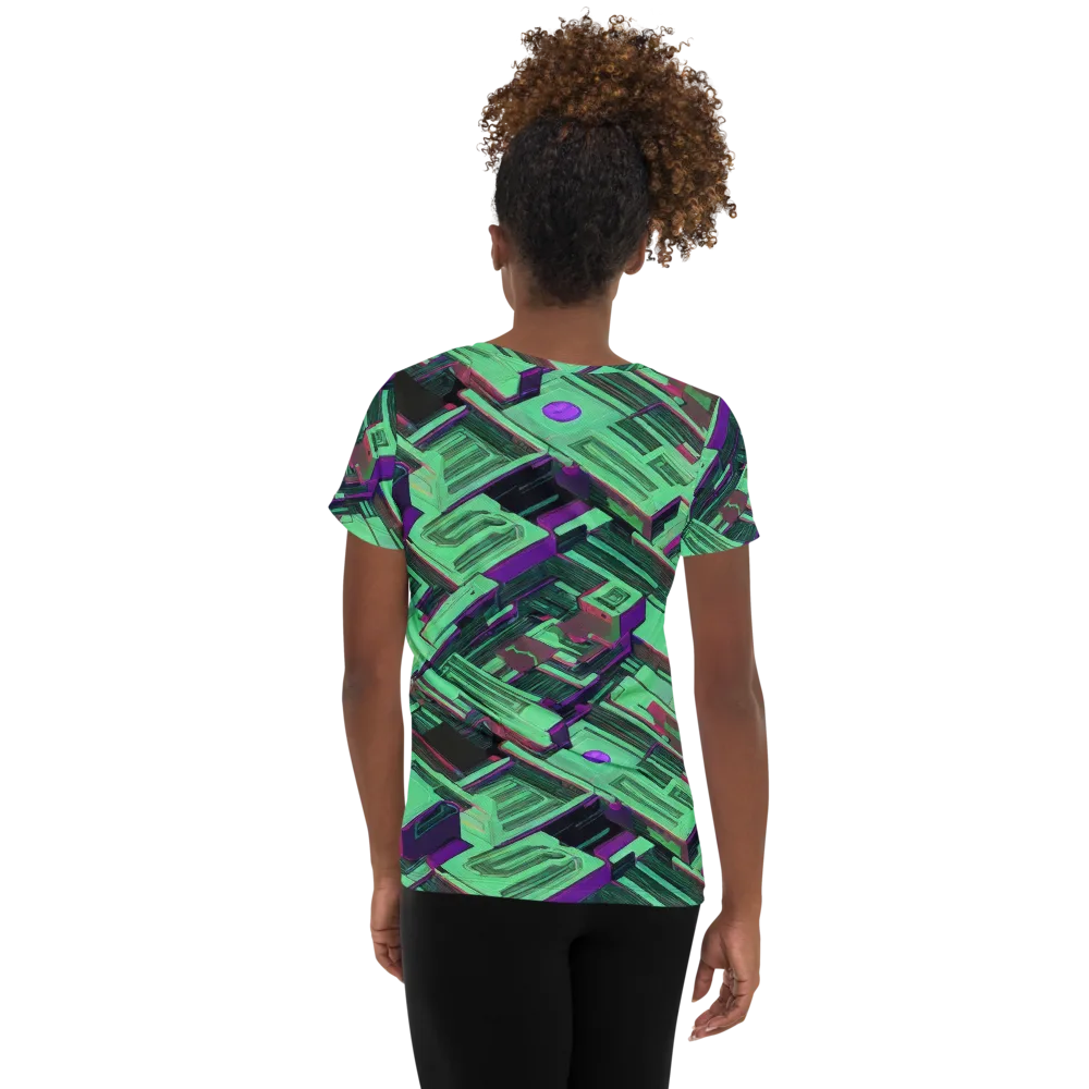 Prismatic Press on Women's Athletic T-Shirt — Back