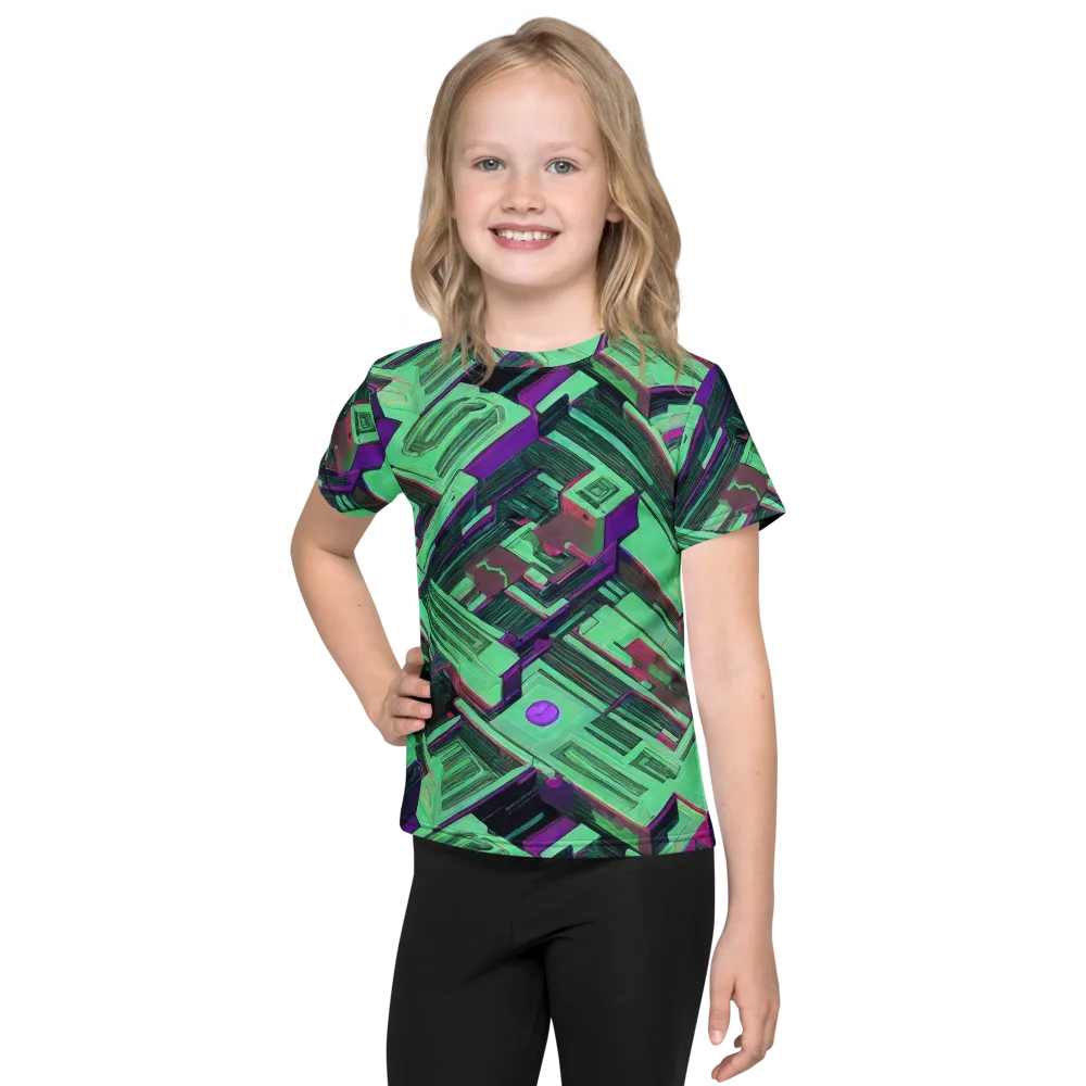 Prismatic Press on Kids Crew Neck T-Shirt — Front