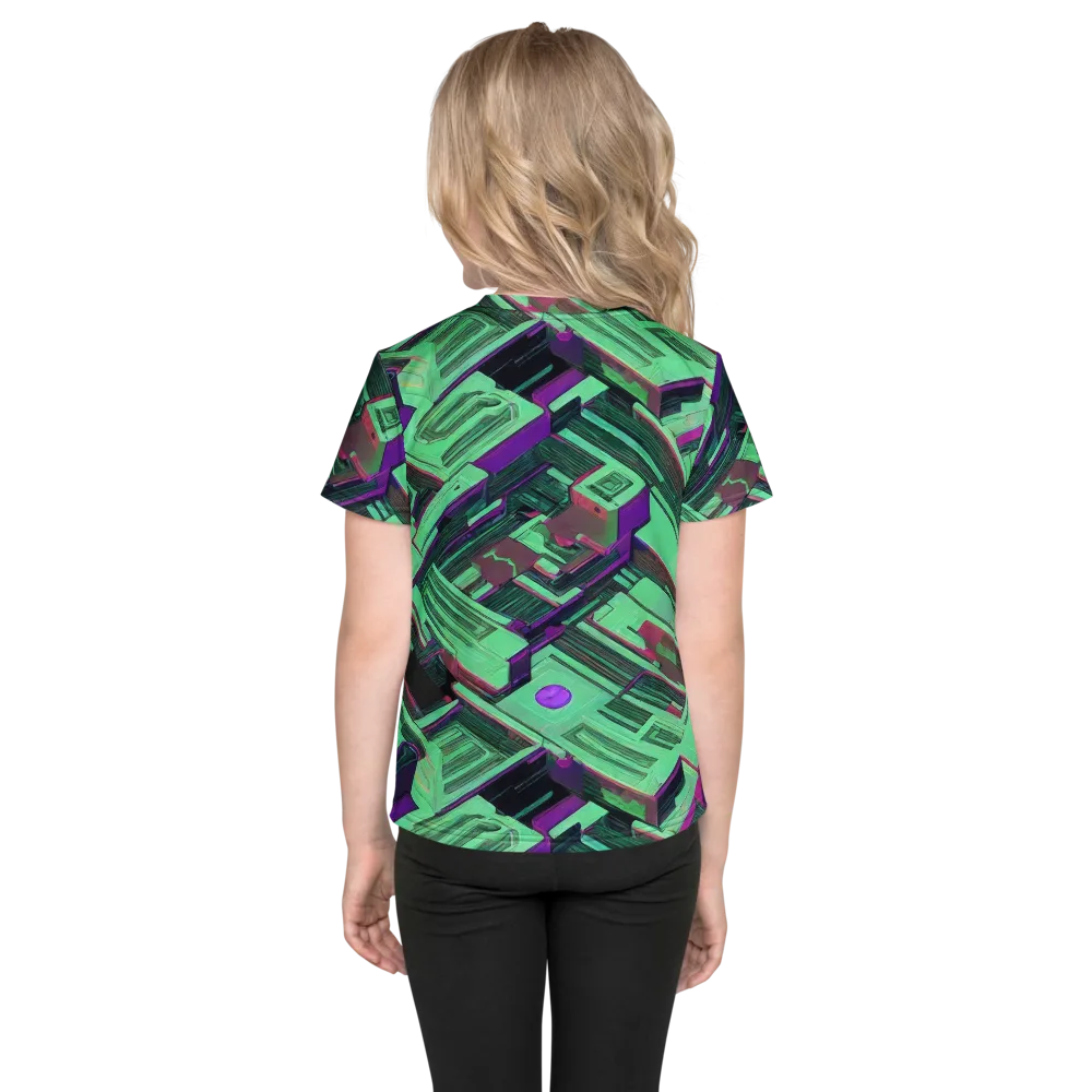 Prismatic Press on Kids Crew Neck T-Shirt — Back