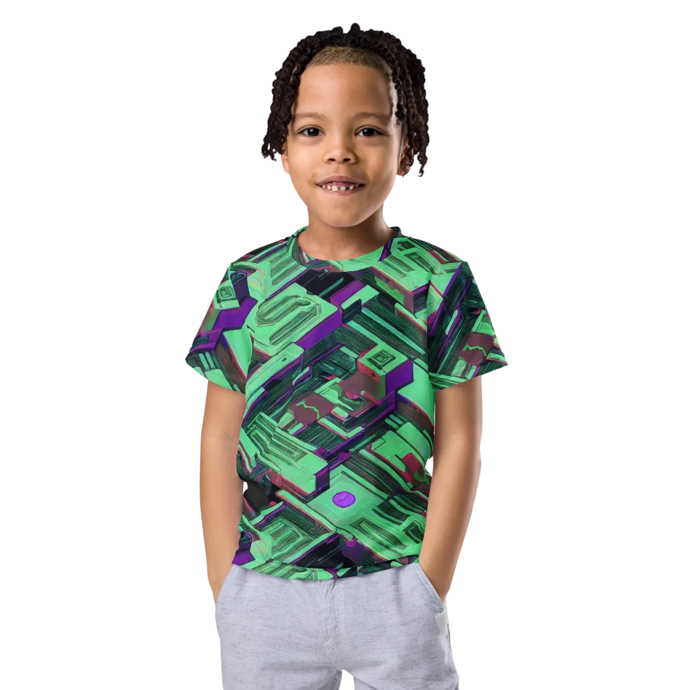 Prismatic Press on Kids Crew Neck T-Shirt — Front