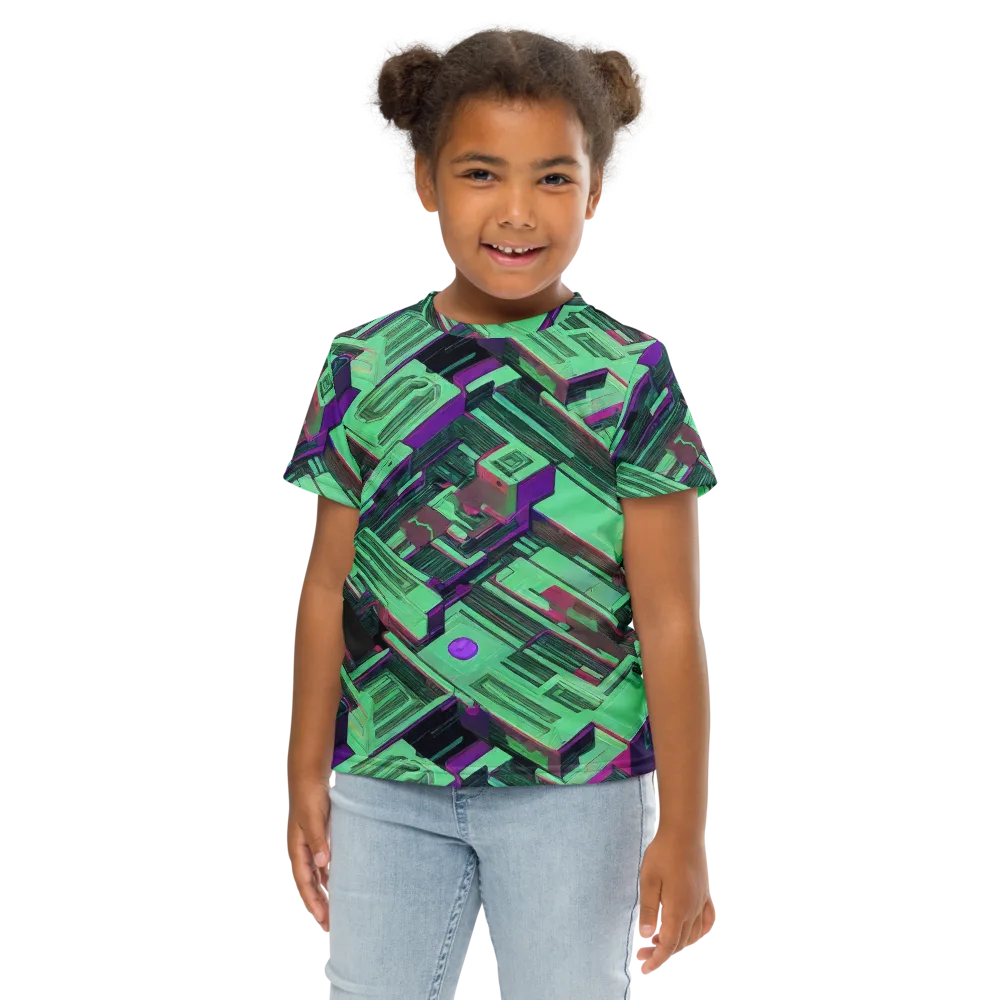 Prismatic Press on Kids Crew Neck T-Shirt — Front