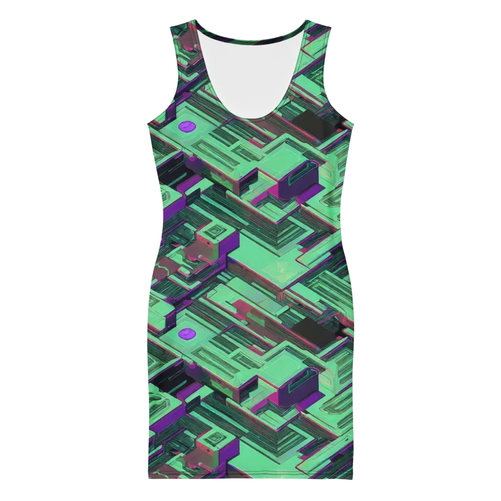 Prismatic Press on Bodycon Dress — Front