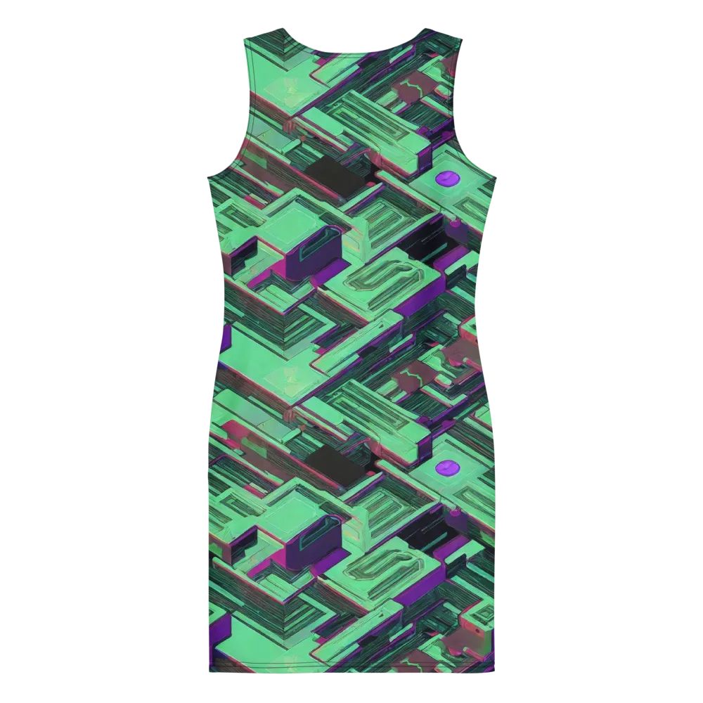 Prismatic Press on Bodycon Dress — Back