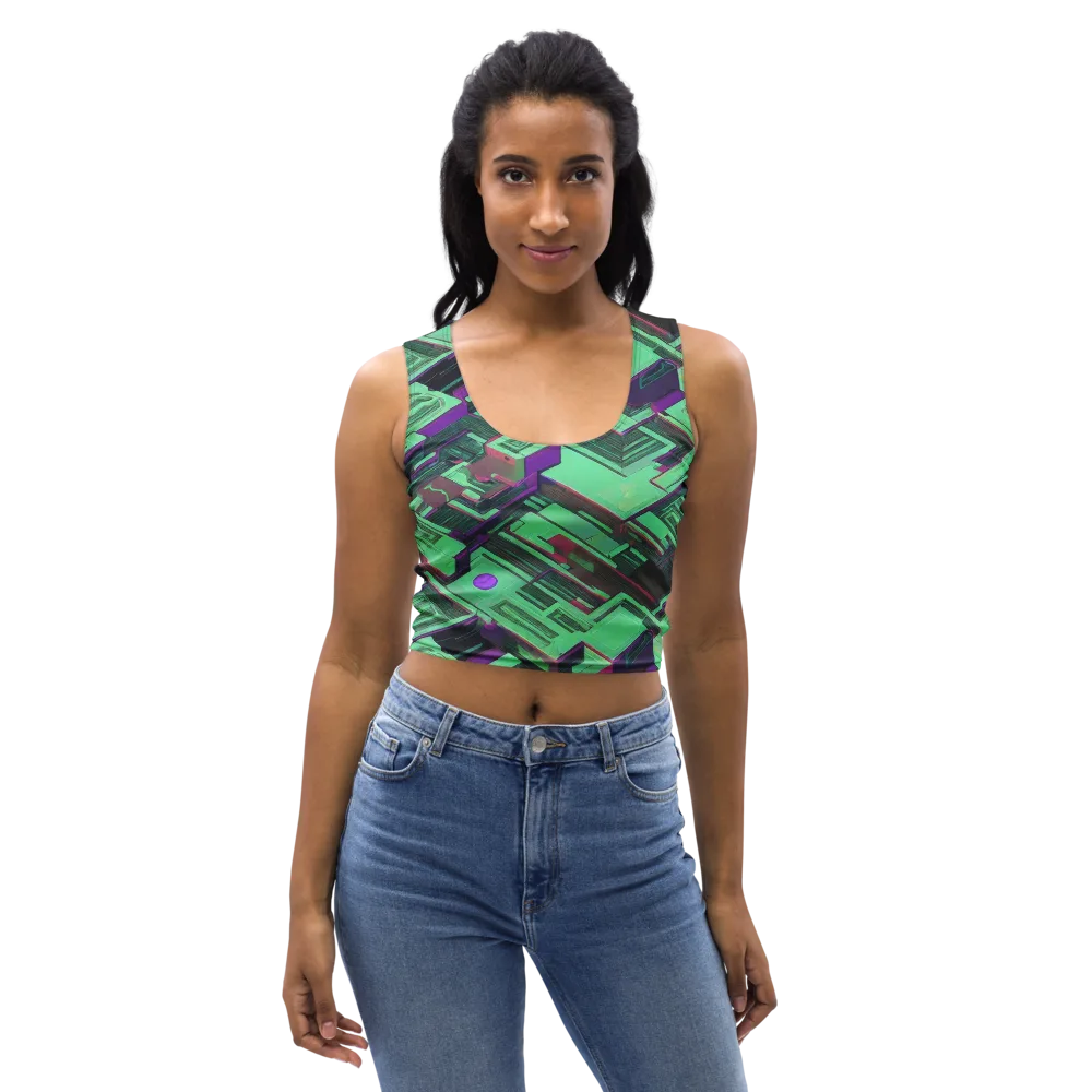 Prismatic Press on Crop Top — Front