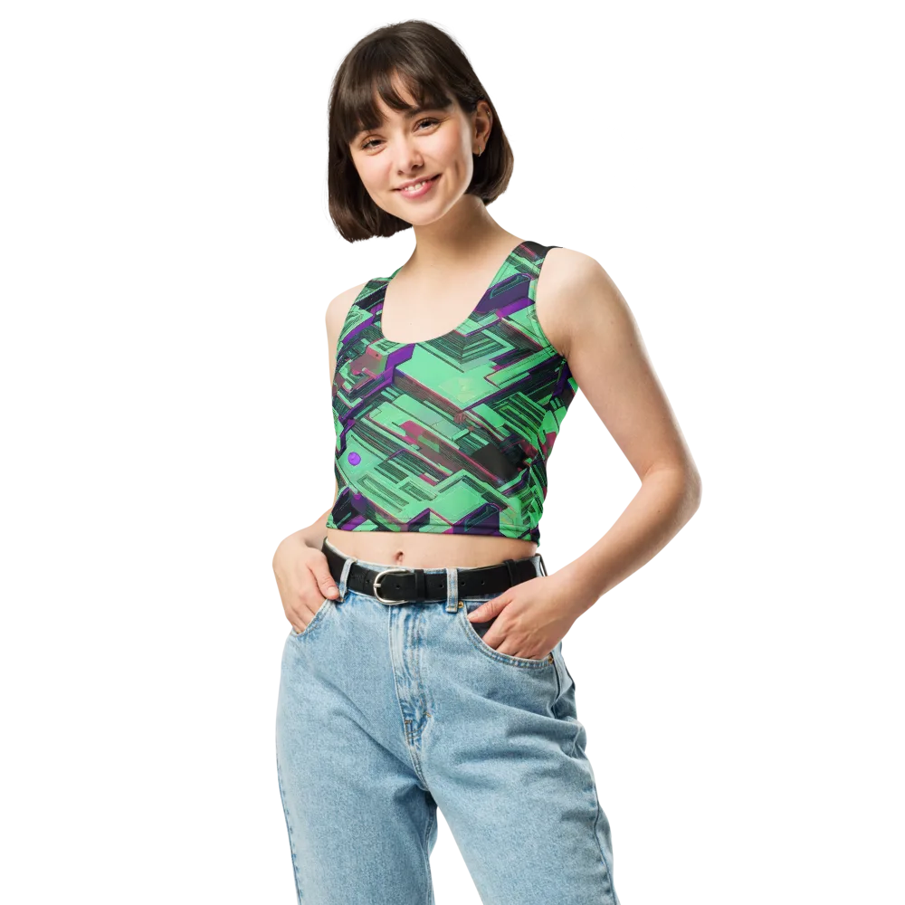 Prismatic Press on Crop Top — Front