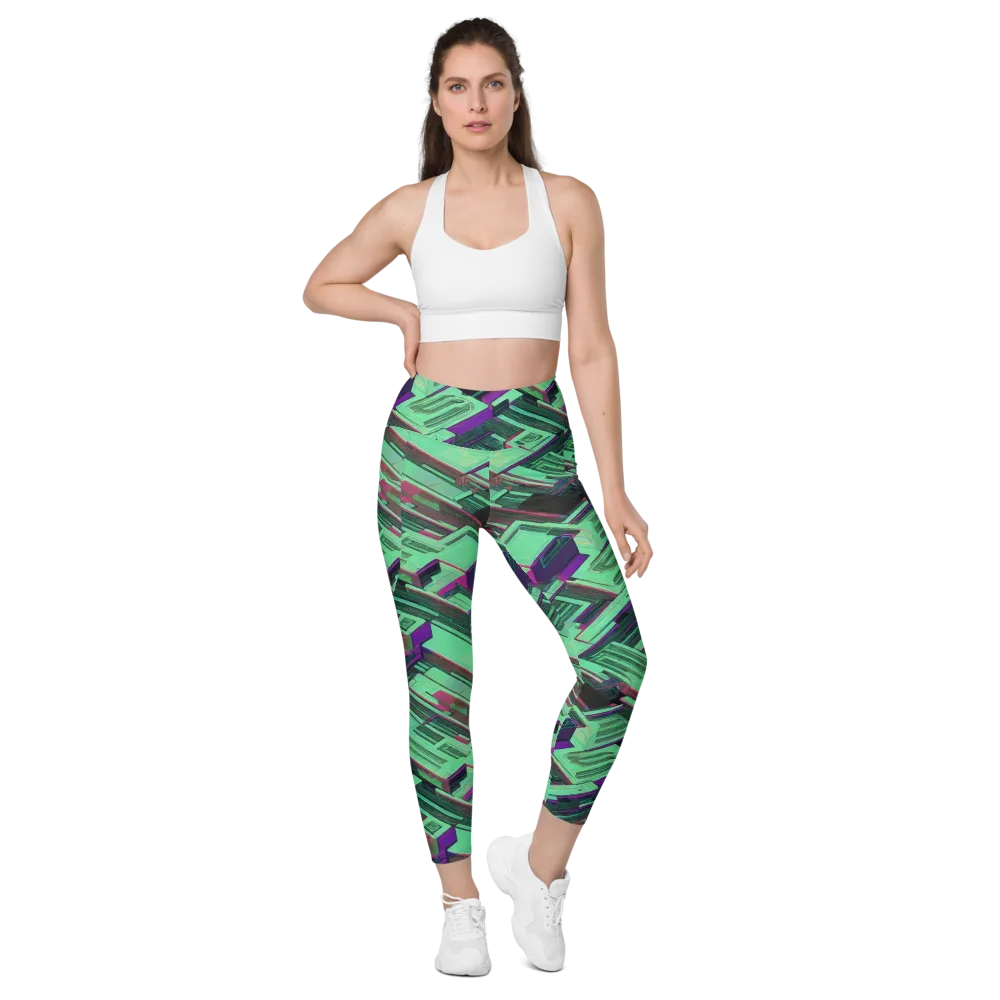 Prismatic Press on Leggings with Pockets — Front