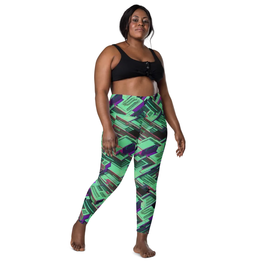 Prismatic Press on Leggings with Pockets — Front