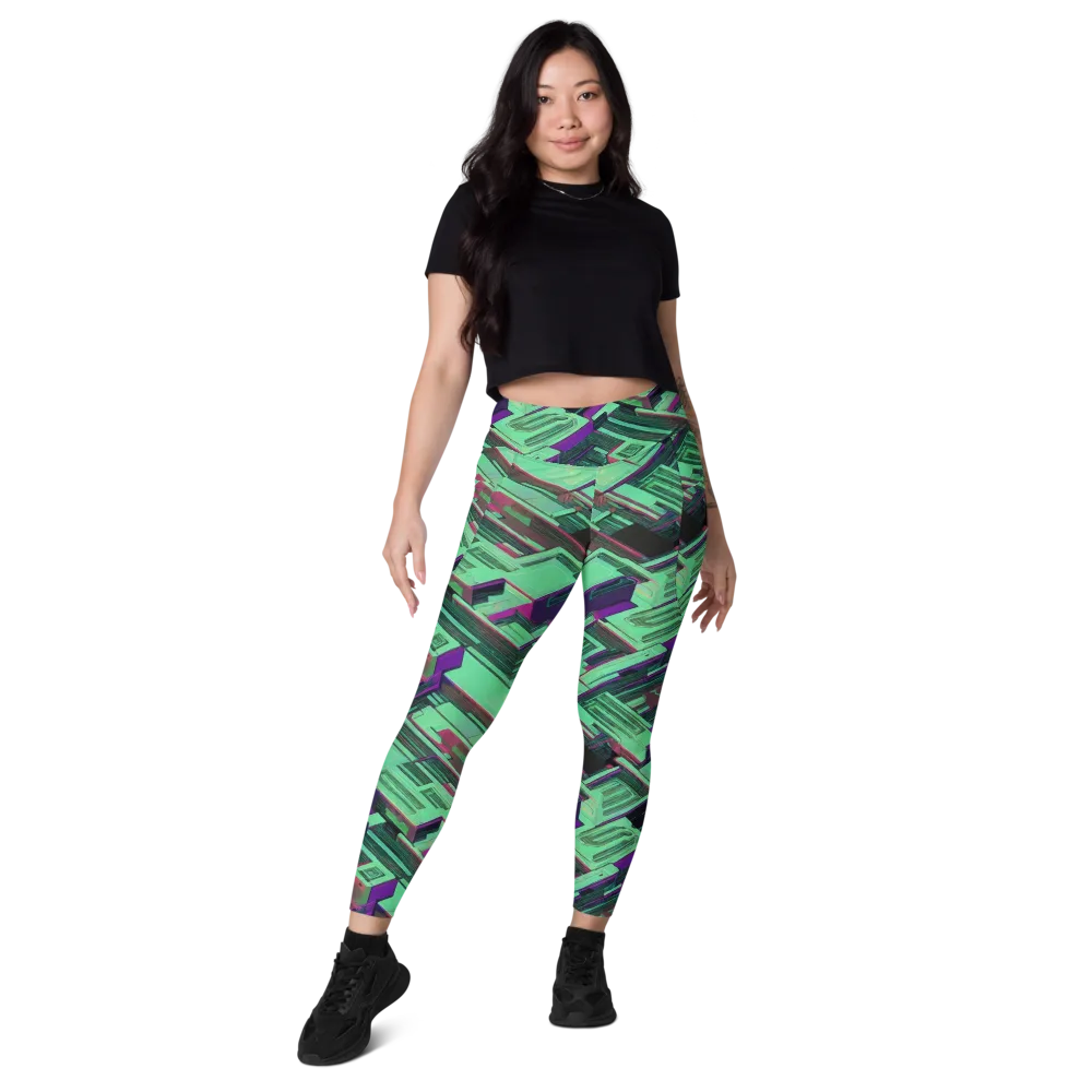 Prismatic Press on Leggings with Pockets — Front