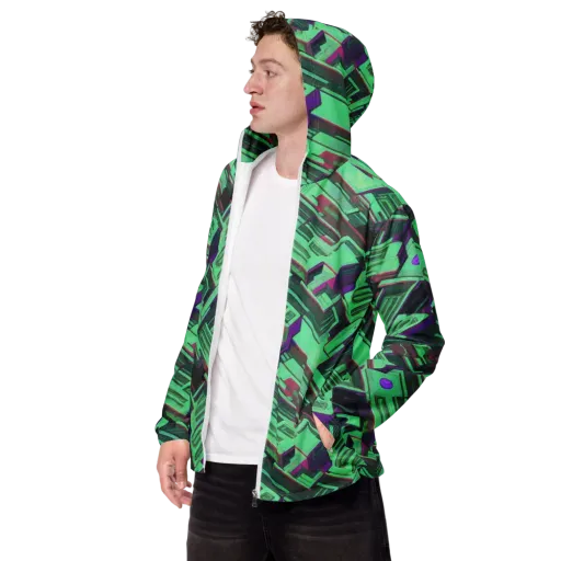 Prismatic Press on a Men's Windbreaker