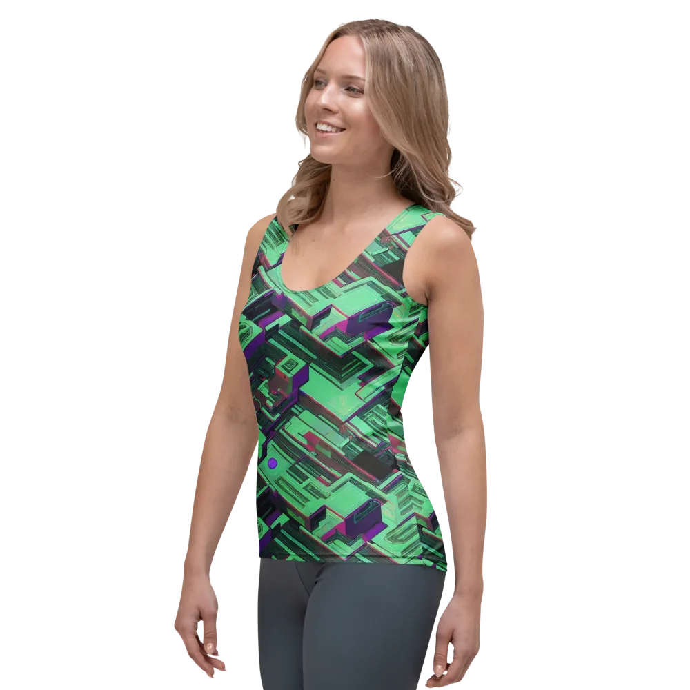 Prismatic Press on Women's Tank Top — Left Front
