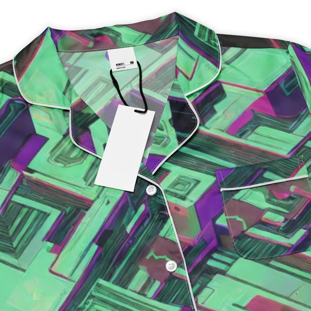 Prismatic Press on Women's Short Sleeve Pajama Top — Product details