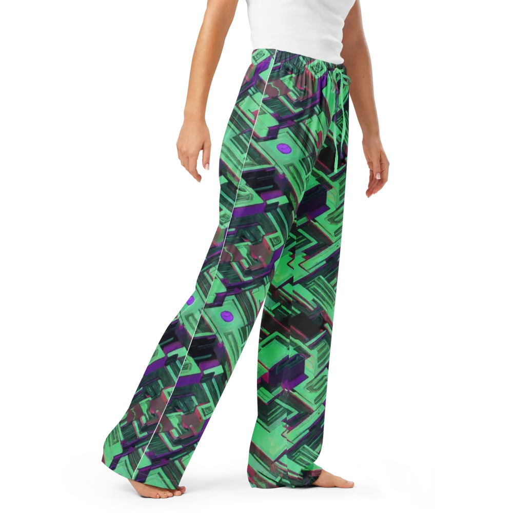 Prismatic Press on Women's Pajama Pants — Right Front
