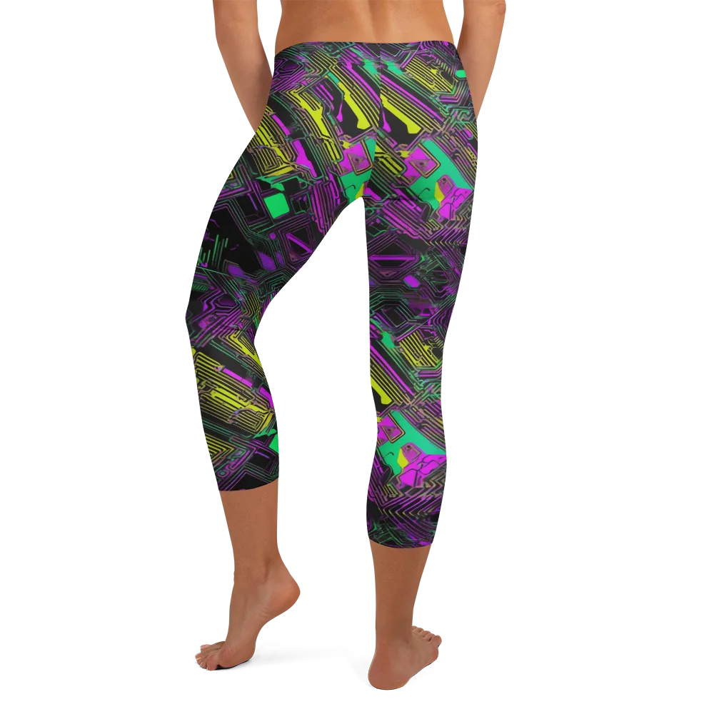 Night Voltage on Capri Leggings — Back