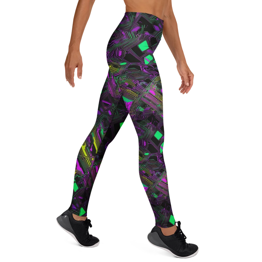 Night Voltage on Yoga Leggings — Right