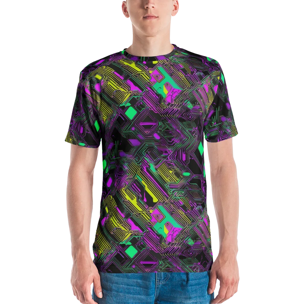 Night Voltage on Men's Crew Neck T-Shirt — Front