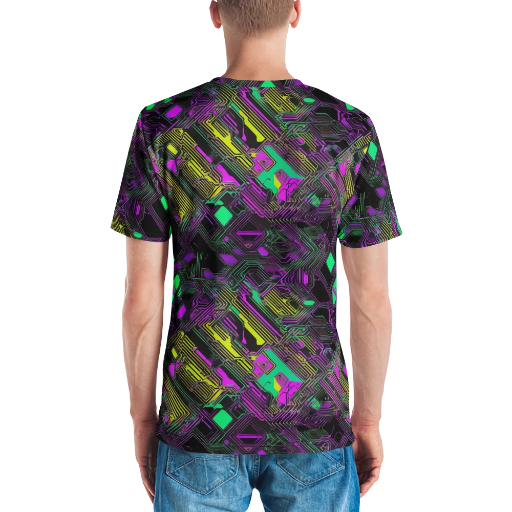 Night Voltage on Men's Crew Neck T-Shirt — Back
