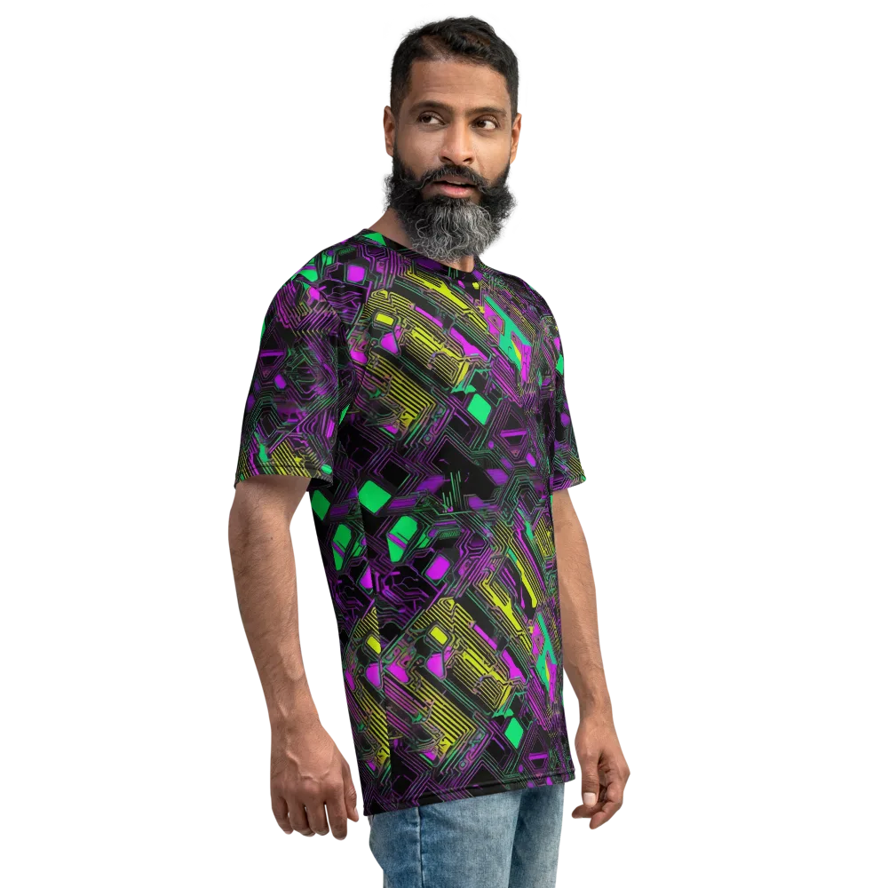 Night Voltage on Men's Crew Neck T-Shirt — Right