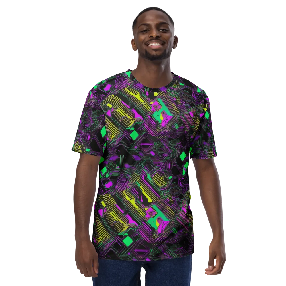 Night Voltage on Men's Crew Neck T-Shirt — Front
