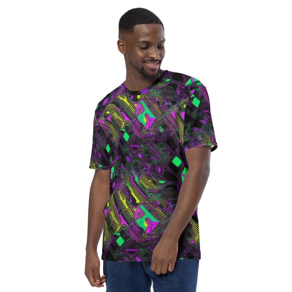 Night Voltage on Men's Crew Neck T-Shirt — Left