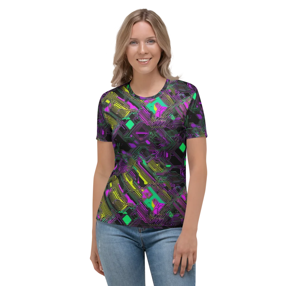 Night Voltage on Women's Crew Neck T-Shirt — Front