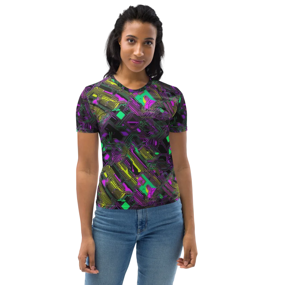 Night Voltage on Women's Crew Neck T-Shirt — Front