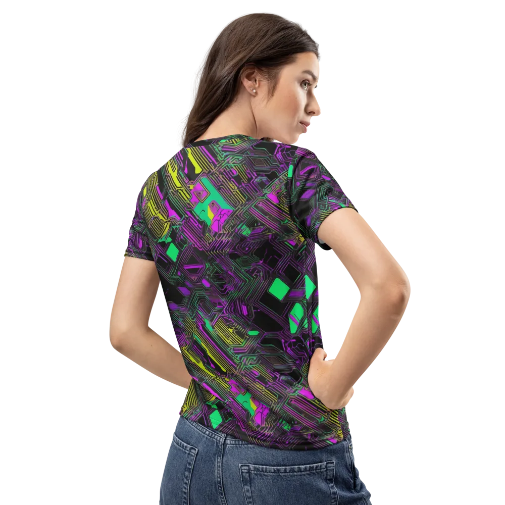 Night Voltage on Women's Crew Neck T-Shirt — Back
