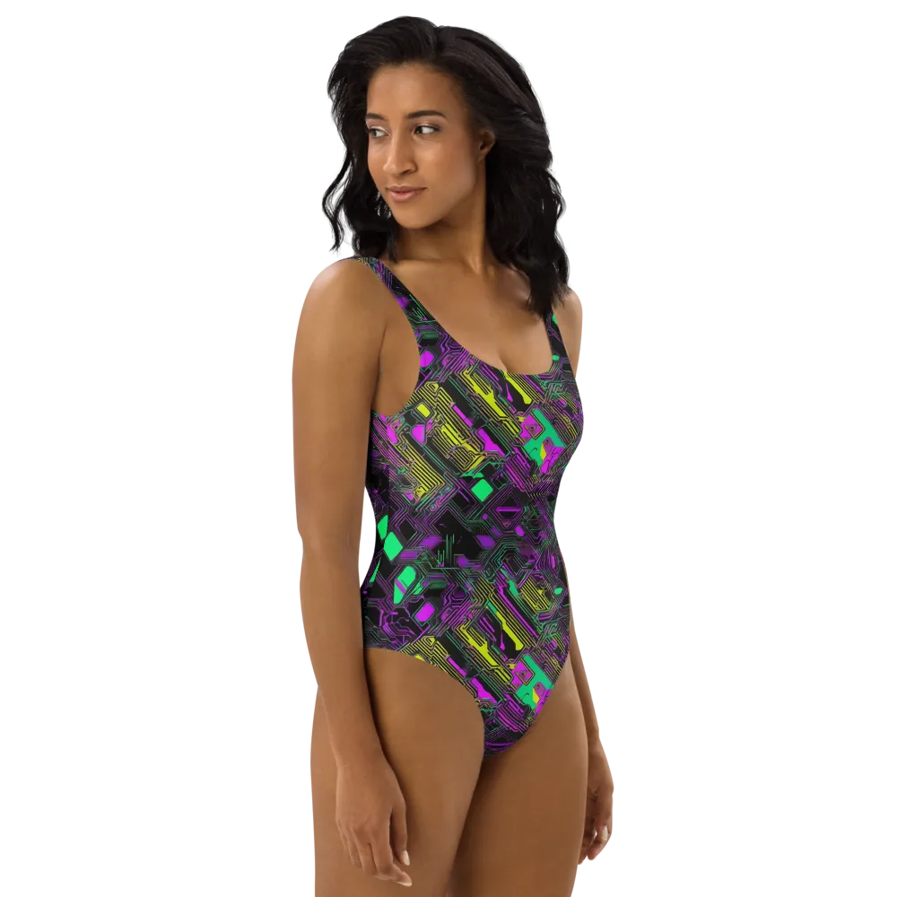 Night Voltage on One-Piece Swimsuit — Right