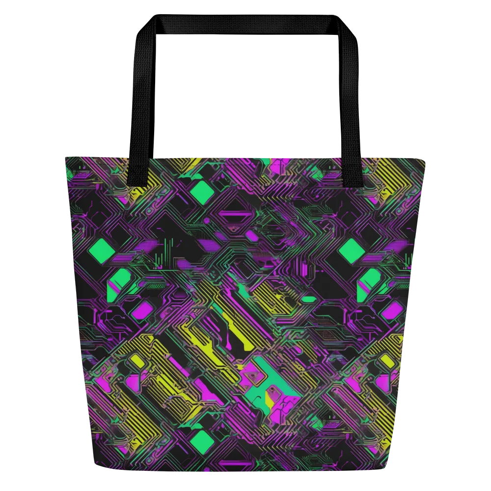 Night Voltage on Large Tote Bag W/ Pocket — Front